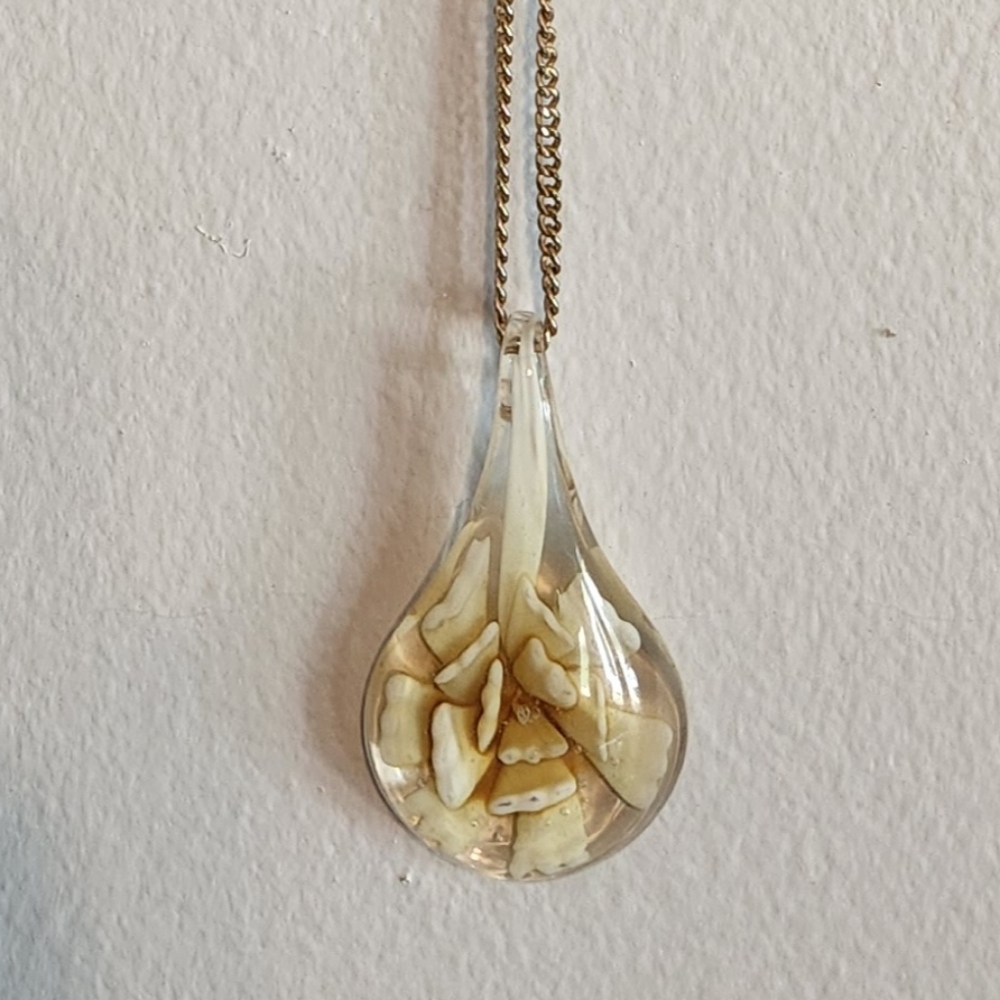 Long Floral Resin Necklace